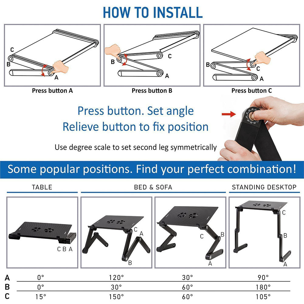 ErgoDesk®: Comodidad total para tu laptop en cualquier lugar